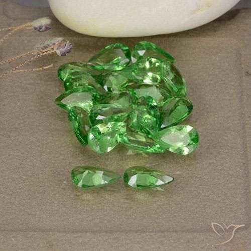 Tsavorite Garnet Gemstones in 5 x 3 mm (calibrated) Size for Sale, Tsavorite Garnet Stones in Medium Green Color