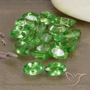 4.86 ctw Green Tsavorite Garnet Stones, Natural Tsavorite Garnet in Oval Facet Shape for Sale