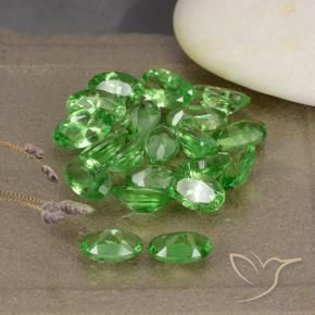 Tsavorite Garnet Gemstones in 4.8 x 3 mm Size for Sale, Tsavorite Garnet Stones in Intense Green Color