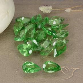 3.30 ctw Green Tsavorite Garnet Stones, Natural Tsavorite Garnet in Pear Facet Shape for Sale