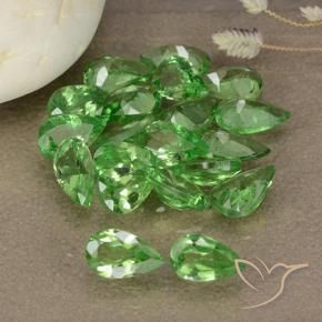 4.39 ctw Green Tsavorite Garnet Stones, Natural Tsavorite Garnet in Pear Facet Shape for Sale