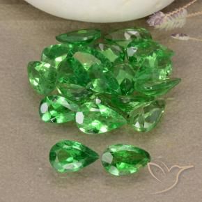 3.47 ctw Green Tsavorite Garnet Stones, Natural Tsavorite Garnet in Pear Facet Shape for Sale