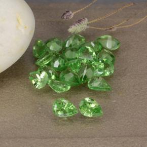 3.14 ctw Green Tsavorite Garnet Gemstones, Tsavorite Garnet Gems in Pear Facet Shape for Sale.