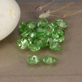 Tsavorite Garnet Gemstones in 3.8 x 2.9 mm Size for Sale, Tsavorite Garnet Stones in Lively Green Color