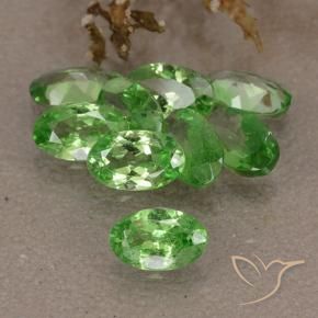 2.59 ctw Green Tsavorite Garnet Stones, Natural Tsavorite Garnet in Oval Facet Shape for Sale