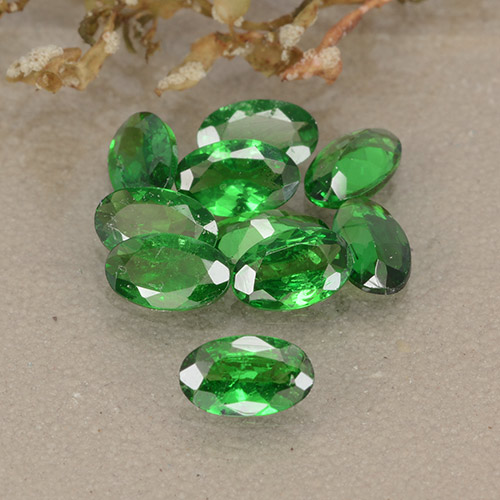 Medium Green Tsavorit / Tsavolith Edelstein - 0.2ct Oval facettiert (ID: 484882)