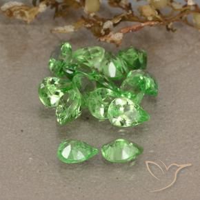 Tsavorite Garnet Gemstones in 4.2 x 3.1 mm Size for Sale, Tsavorite Garnet Stones in Lively Green Color