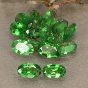 3.21 ctw Green Tsavorite Garnet Stones, Natural Tsavorite Garnet in Oval Facet Shape for Sale