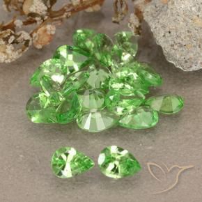 2.48 ctw Green Tsavorite Garnet Stones, Natural Tsavorite Garnet in Pear Facet Shape for Sale