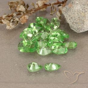 Tsavorite Garnet Gemstones in 3.9 x 2.8 mm Size for Sale, Tsavorite Garnet Stones in Lively Green Color