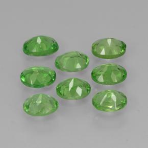 Tsavorite Garnet Gemstones in 4.2 x 3.2 mm Size for Sale, Tsavorite Garnet Stones in Lively Green Color