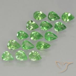 2.49 ctw Green Tsavorite Garnet Stones, Natural Tsavorite Garnet in Pear Facet Shape for Sale