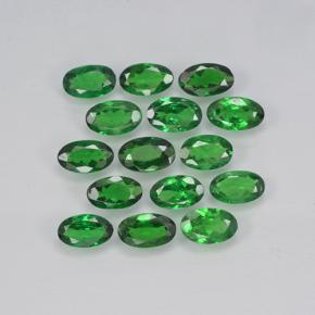 Темно-зеленый Гранат Цаворит Камень - 0.2ct Фасетный Овал (ID: 503071)
