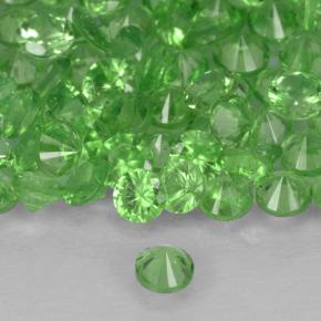 Tsavorite Garnet Gemstone in 2.4 mm (calibrated) Size for Sale, Tsavorite Garnet Stone in Lively Green Color