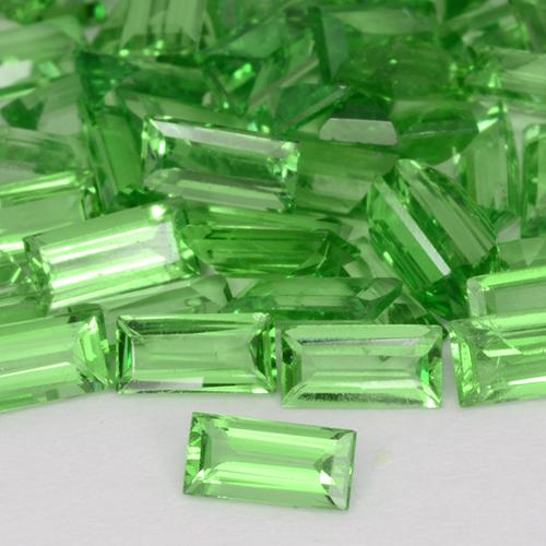 0.11 ct Green Tsavorite Garnet Stone, Natural Tsavorite Garnet in Baguette Step Cut Shape for Sale