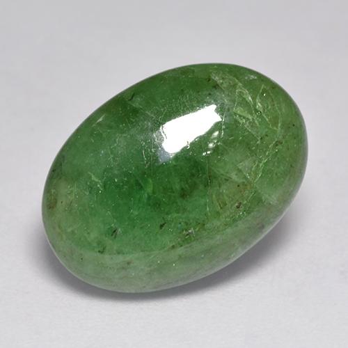 Medium Green Tsavorite Garnet Gem - 9ct Oval Cabochon (ID: 521023)