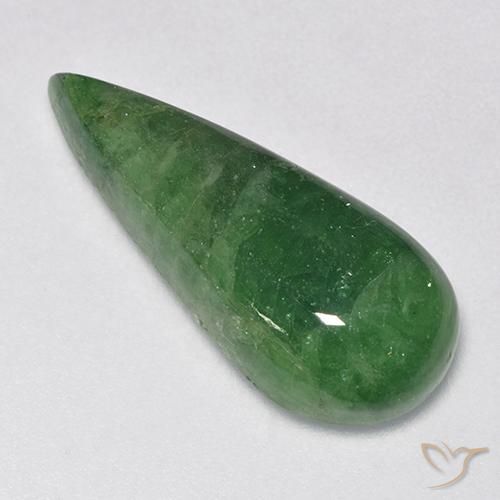 10.89ct Natural Earthy Green Tsavorite Garnet, Pear Shape, Translucent