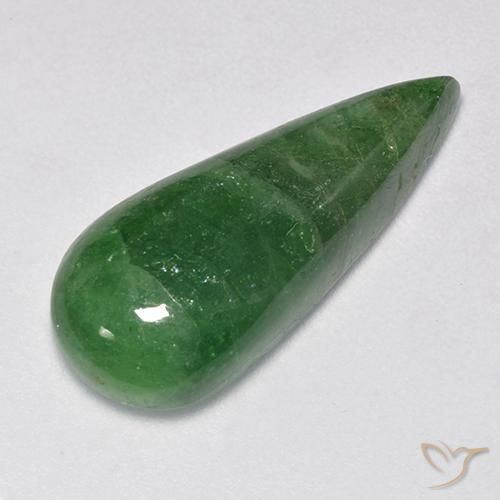 10.89 ct Green Tsavorite Garnet Stone, Natural Tsavorite Garnet in Pear Cabochon Shape for Sale