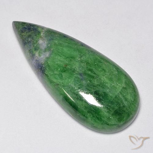 29.23 ct Green Tsavorite Garnet Stone, Natural Tsavorite Garnet in Pear Cabochon Shape for Sale