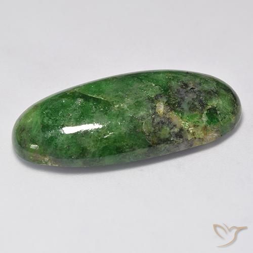 Tsavorite Garnet Gemstone in 31.9 x 15.4 mm Size for Sale, Tsavorite Garnet Stone in Dark Green Color