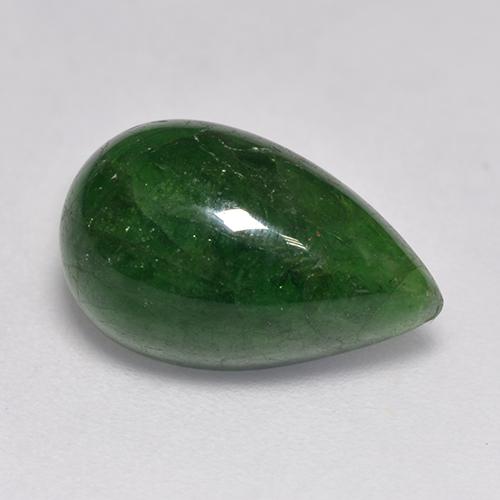 5.35 ct Green Tsavorite Garnet Stone, Natural Tsavorite Garnet in Pear Cabochon Shape for Sale