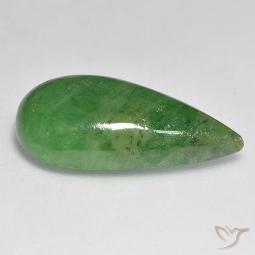 Tsavorite Garnet Gemstone in 22.1 x 11.3 mm Size for Sale, Tsavorite Garnet Stone in Medium Green Color