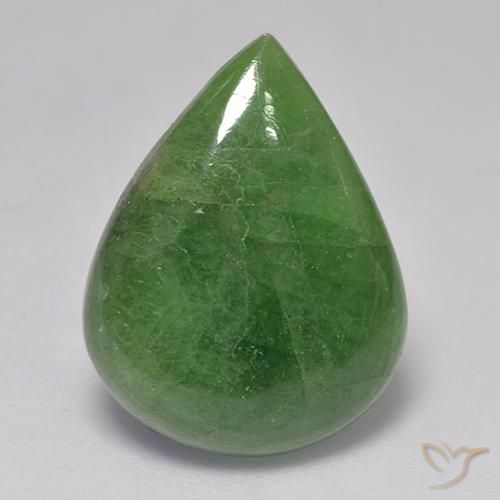 9.99ct Natural Medium Green Tsavorite Garnet, Pear Shape, Translucent