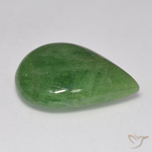 Tsavorite Garnet Gemstone in 17.9 x 13.6 mm Size for Sale, Tsavorite Garnet Stone in Medium Green Color