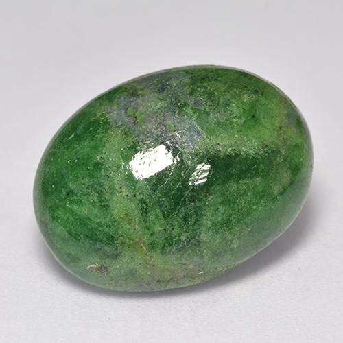 الأخضر الغامق عقيق تسافوريت حجر كريم - 15.6ct كابوشون بيضاوى (ID: 521333)