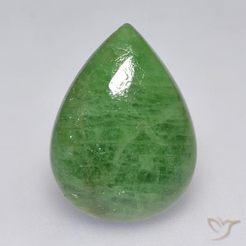 10.24ct Natural Lime Green Tsavorite Garnet, Pear Shape, Translucent