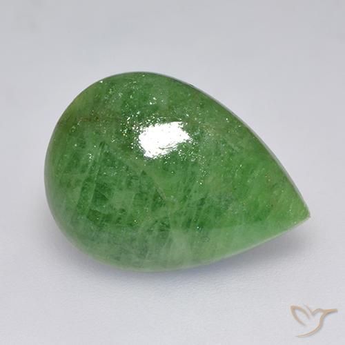 10.24 ct Green Tsavorite Garnet Stone, Natural Tsavorite Garnet in Pear Cabochon Shape for Sale