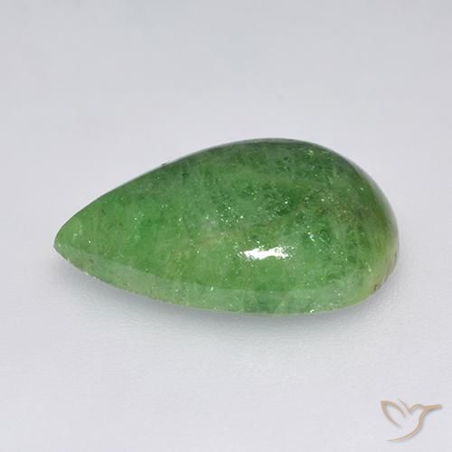 Tsavorite Garnet Gemstone in 17.1 x 12.7 mm Size for Sale, Tsavorite Garnet Stone in Lime Green Color