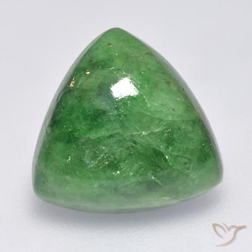 8.51ct Natural Green Tsavorite Garnet, Trillion, Translucent