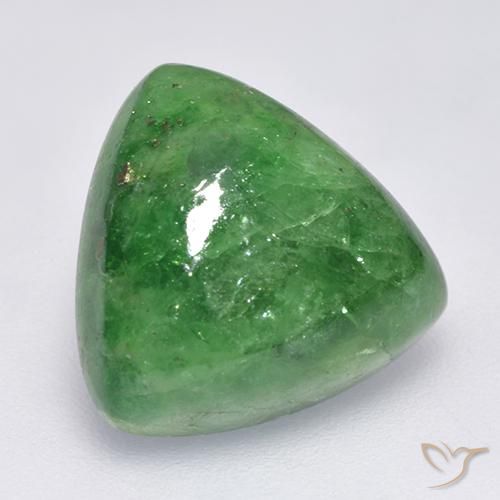 8.51 ct Green Tsavorite Garnet Stone, Natural Tsavorite Garnet in Trillion Cabochon Shape for Sale