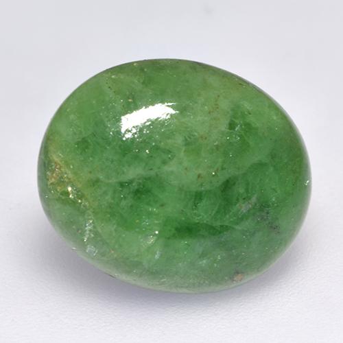 7.56 ct Green Tsavorite Garnet Stone, Natural Tsavorite Garnet in Oval Cabochon Shape for Sale