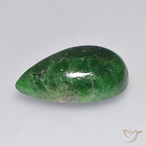 Tsavorite Garnet Gemstone in 17.3 x 11.2 mm Size for Sale, Tsavorite Garnet Stone in Pine Green Color