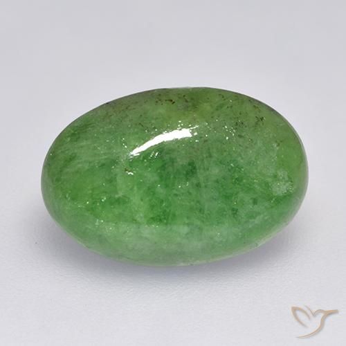 8.01 ct Green Tsavorite Garnet Stone, Natural Tsavorite Garnet in Oval Cabochon Shape for Sale
