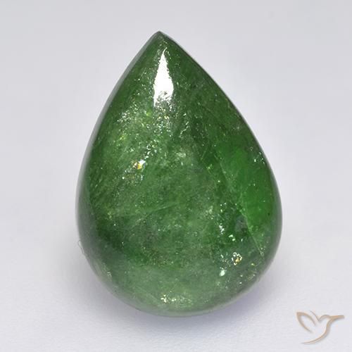 10.24ct Natural Medium Green Tsavorite Garnet, Pear Shape, Translucent