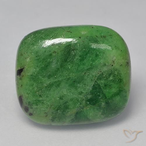 8.75 ct Green Tsavorite Garnet Stone, Natural Tsavorite Garnet in Cushion Cabochon Shape for Sale