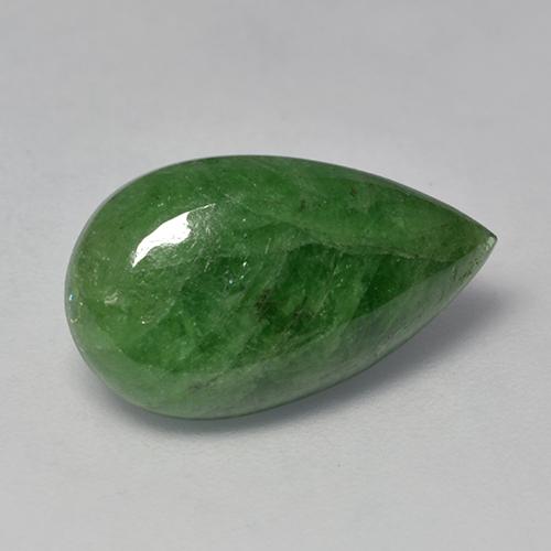 Medium Green Tsavorite Garnet Gem - 5.7ct Pear Cabochon (ID: 524019)
