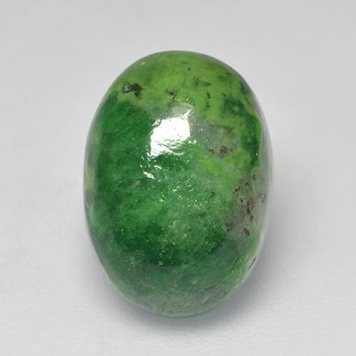 الأخضر الغامق عقيق تسافوريت حجر كريم - 6.5ct كابوشون بيضاوى (ID: 524023)