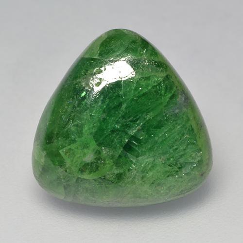 Deep Green Tsavorite Garnet Gem - 8.9ct Trillion Cabochon (ID: 524025)