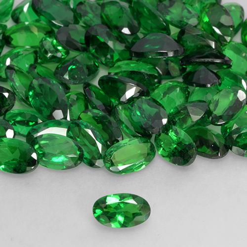 0.23 ct Green Tsavorite Garnet Gemstone, Tsavorite Garnet Gem in Oval Facet Shape for Sale.