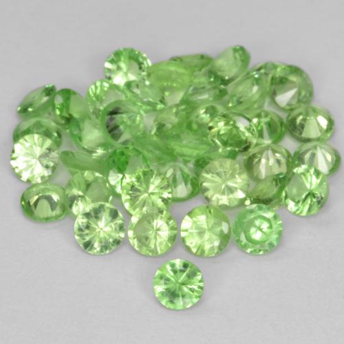 Verde lima Granate Tsavorita Gema - 0ct Corte Diamante (ID: 566473)