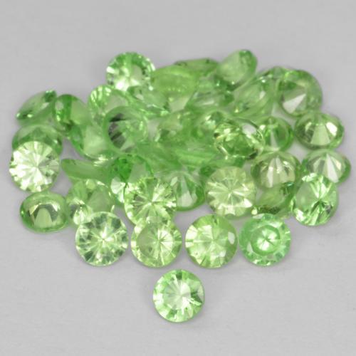 1.78 ctw Green Tsavorite Garnet Stones, Natural Tsavorite Garnet in Diamond-Cut Shape for Sale