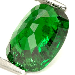 Tsavorite Garnet Gemstone in 10.4 x 7.3 mm Size for Sale, Tsavorite Garnet Stone in Green Color