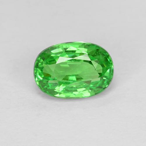 Grenat Tsavorite Ovale en damier des États-Unis 1,15 ct, dimension 7 x 4,9mm, pureté VS, pierre gemme naturelle Non traité, 1 pièce Grenat Tsavorite de couleur Vert forêt clair, dureté Mohs de 6.5 à 7.5 convient aux bijoux de tous les jours, pierre de sagesse, Photo A