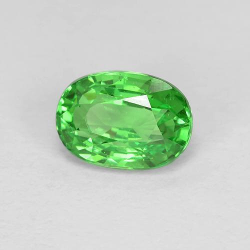1.15 ct Green Tsavorite Garnet Stone, Natural Tsavorite Garnet in Oval Facet Shape for Sale