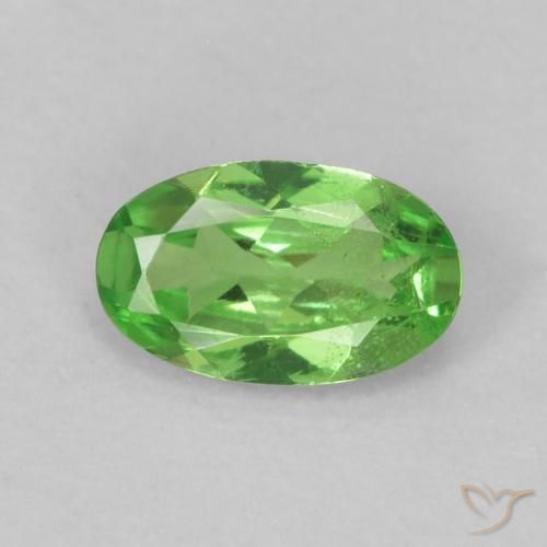 0.24ct Natural Lively Green Tsavorite Garnet, Oval, VS