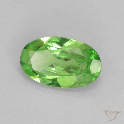 0.24 ct Green Tsavorite Garnet Stone, Natural Tsavorite Garnet in Oval Facet Shape for Sale